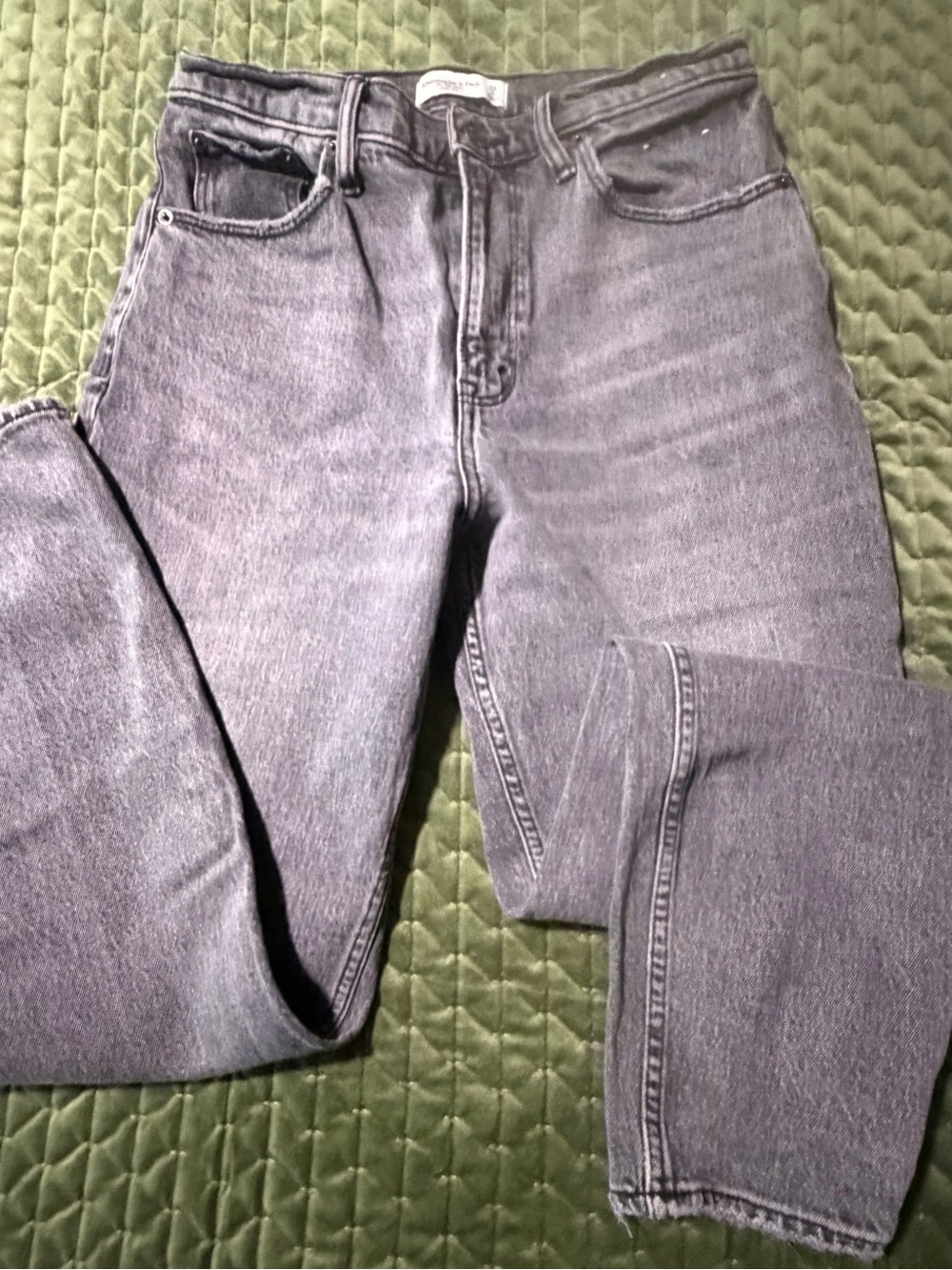 Abercrombie & Fitch‎ the 80s mom high rise gray washed denim jeans size 28/6L